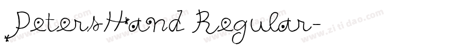 PetersHand Regular字体转换